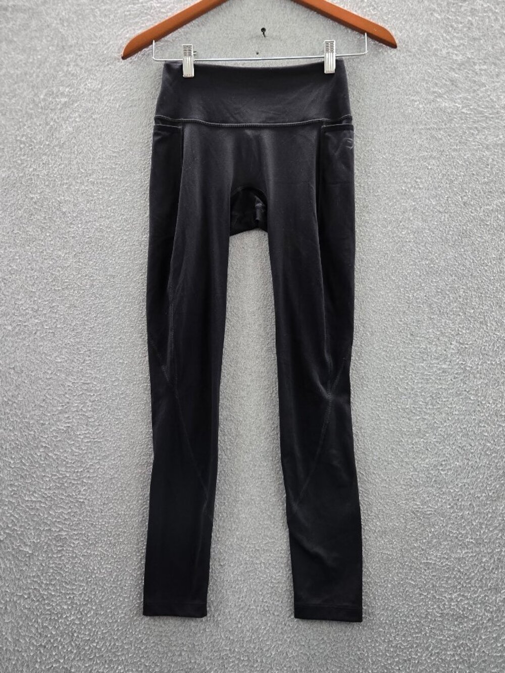 Gymshark Women Activewear Pants XS Black Leggings Mid Rise 25" Inseam Pockets